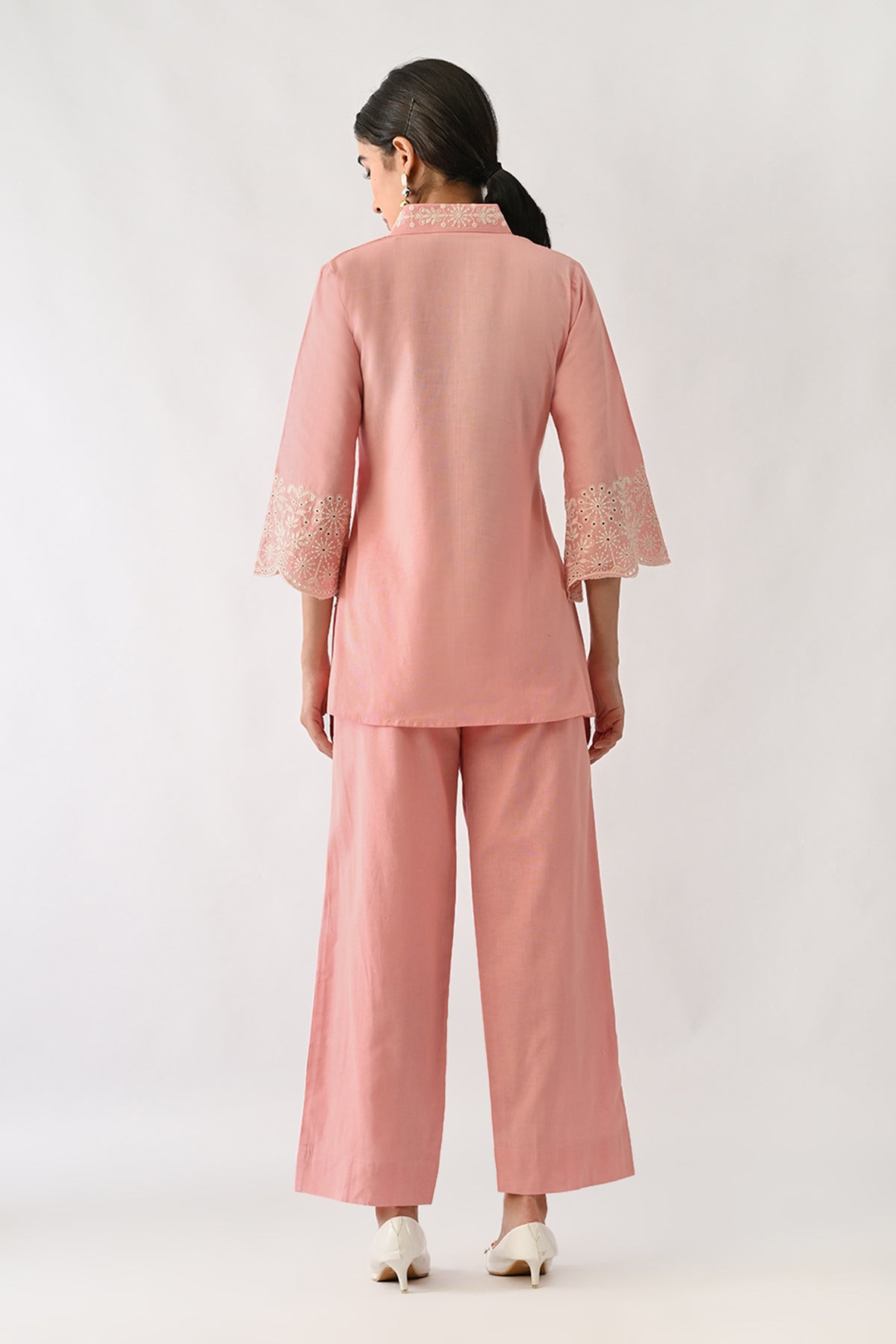 Pink Embroidered Co-Ord Set