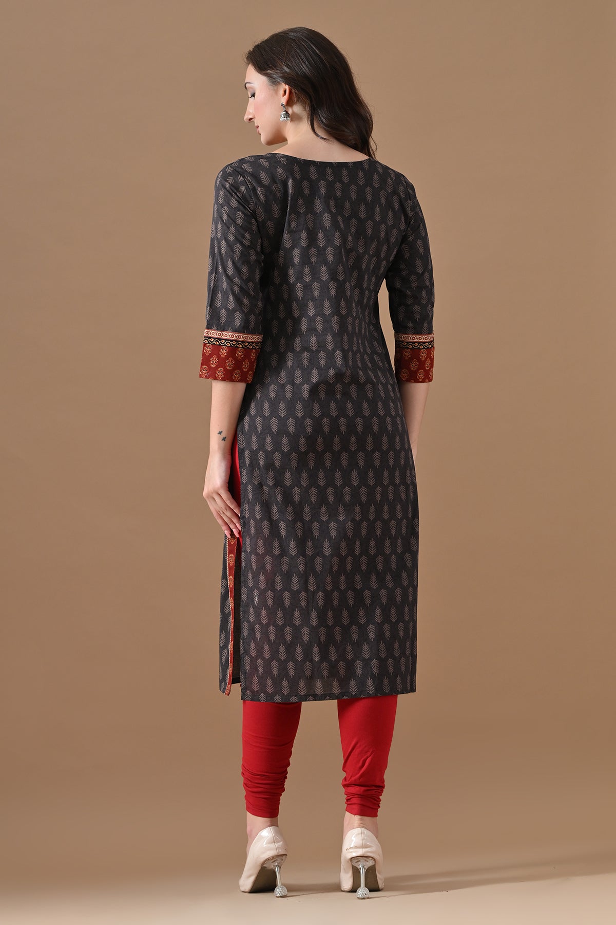 Black Printed Kurta
