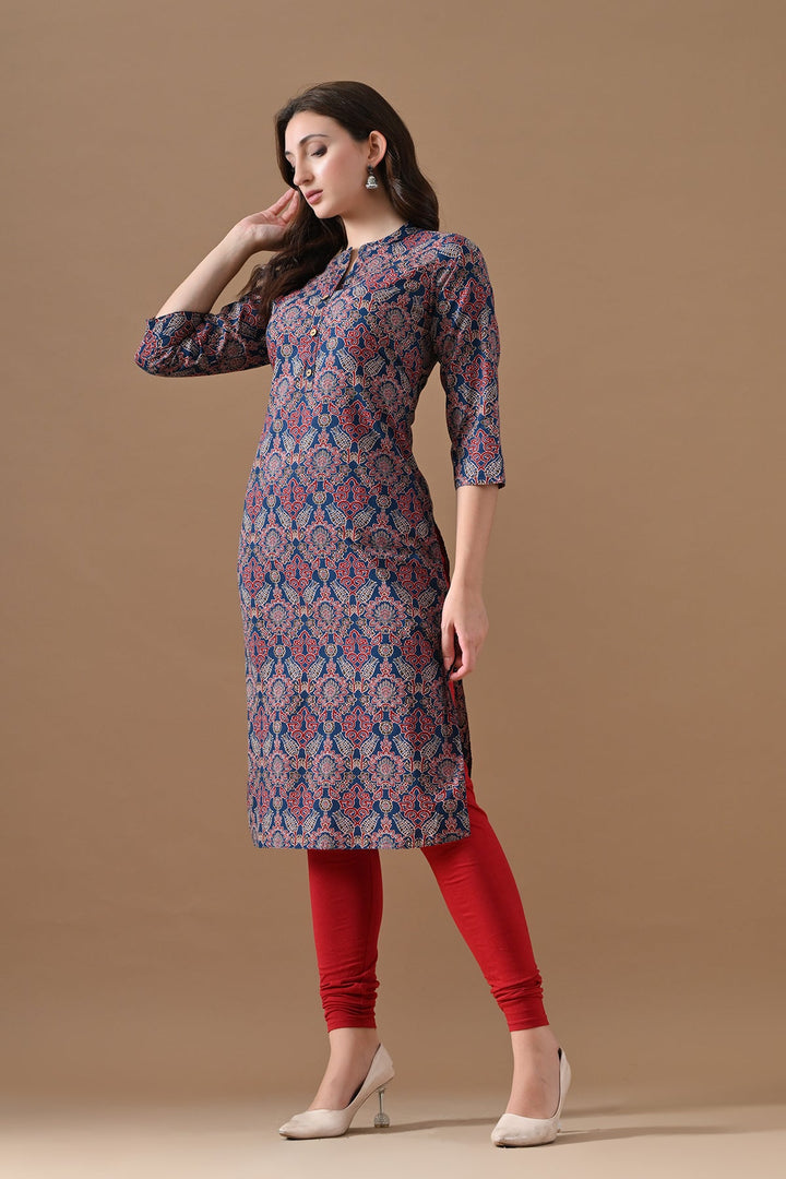 Blue Printed Kurta