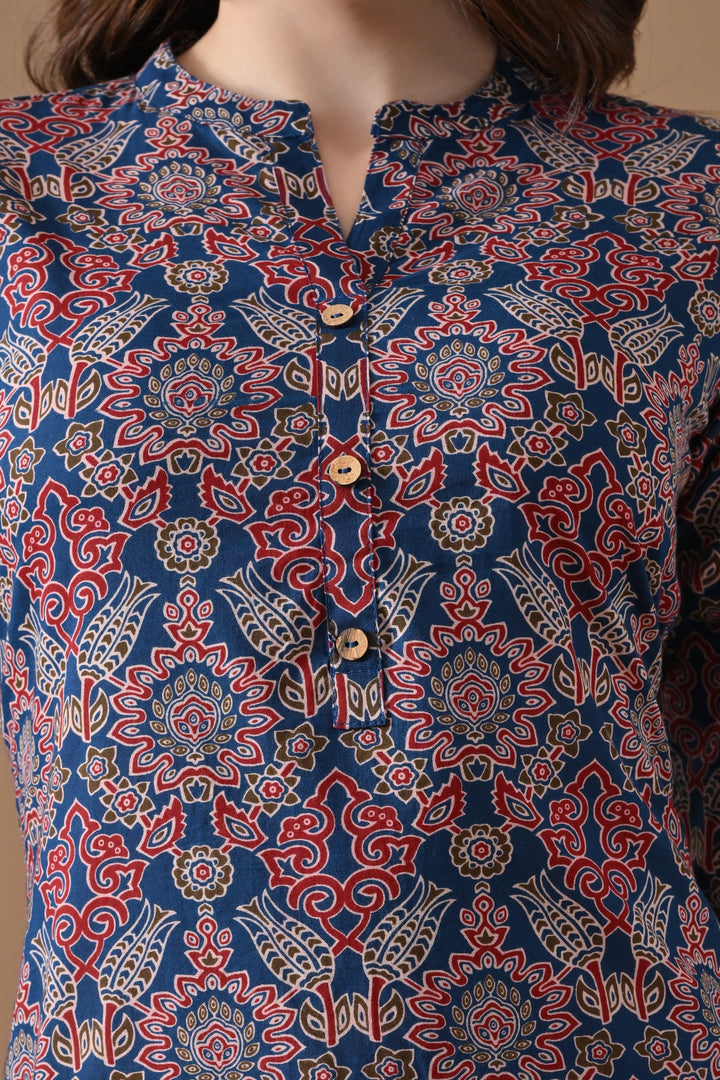 Blue Printed Kurta