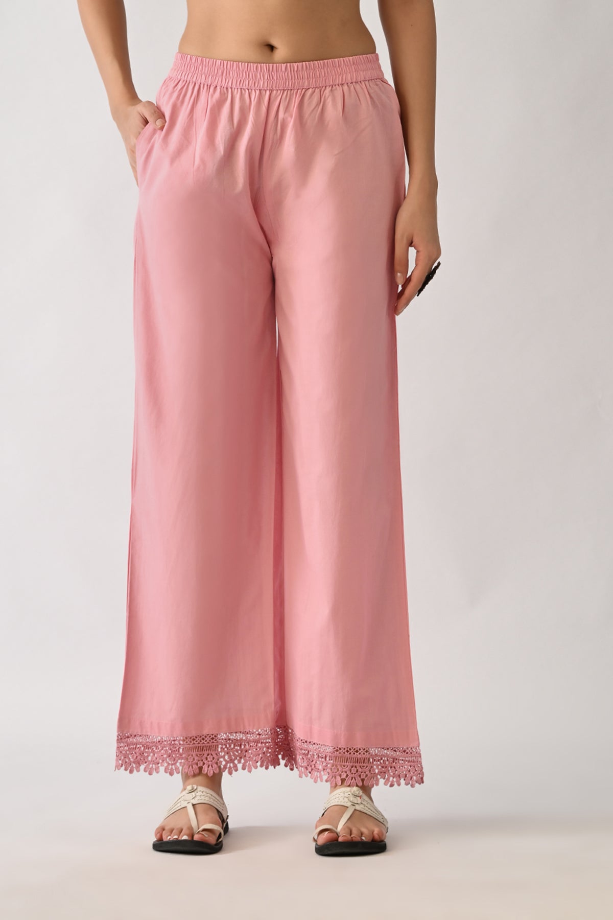 Pink Embroidered Kurta Set (2 Piece)