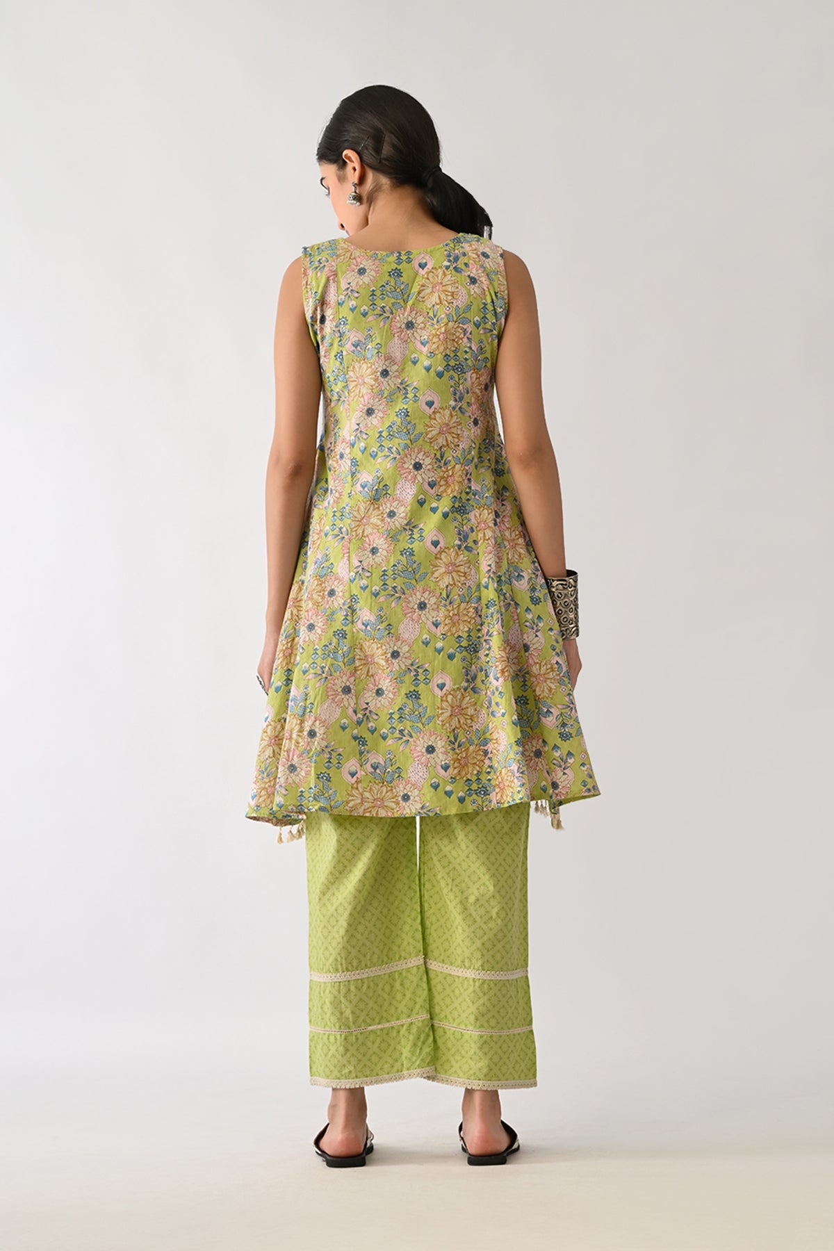 Green Embellished Kurta 2 Pcs Set