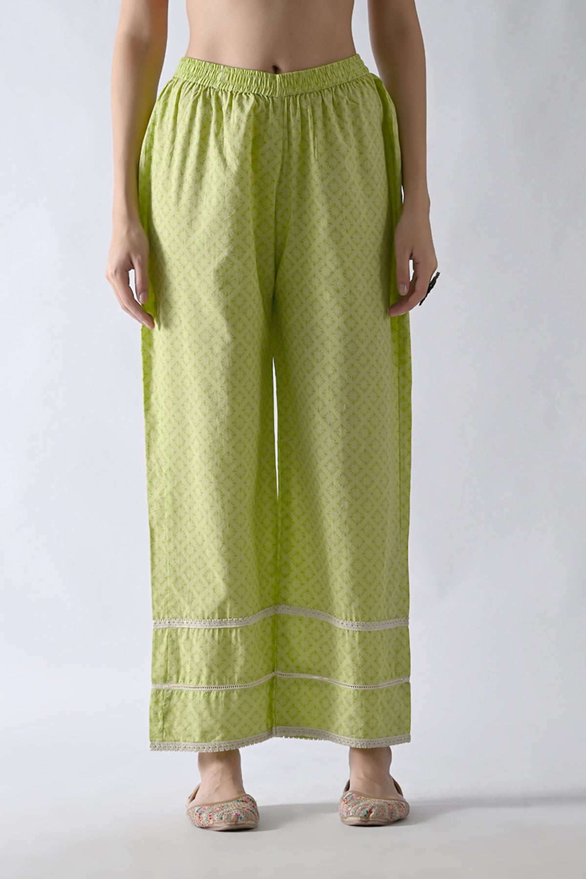 Green Embellished Kurta 2 Pcs Set