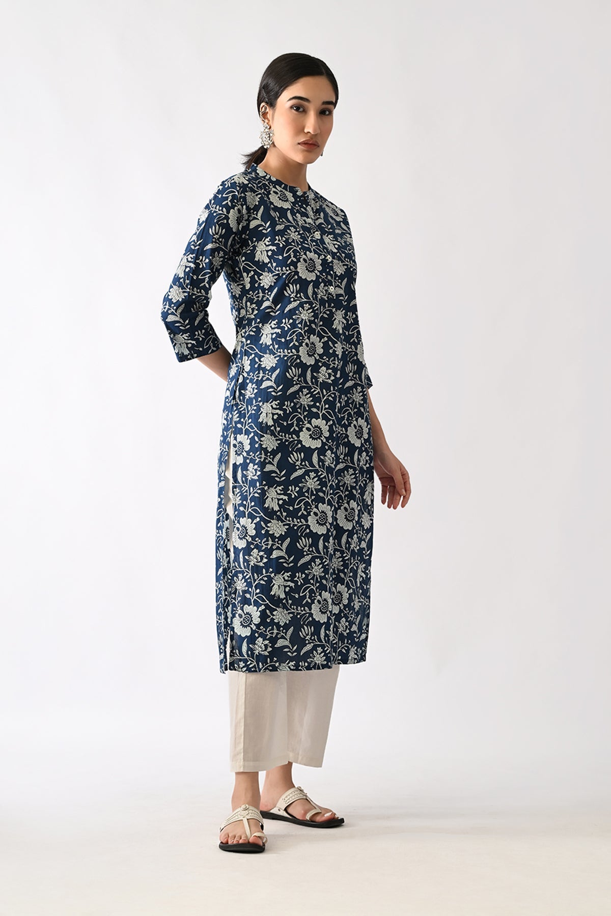 Blue Printed Kurta