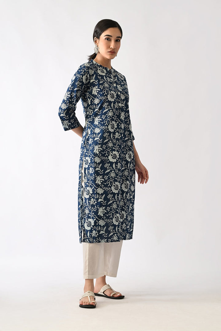 Blue Printed Kurta
