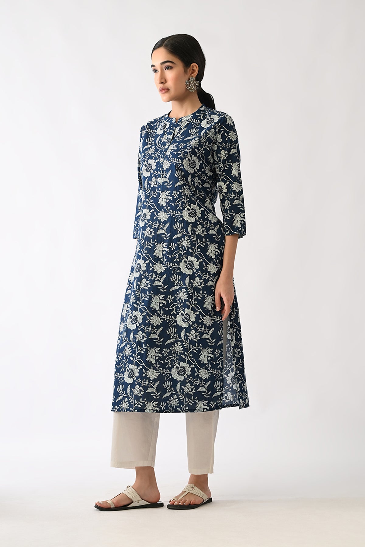 Blue Printed Kurta