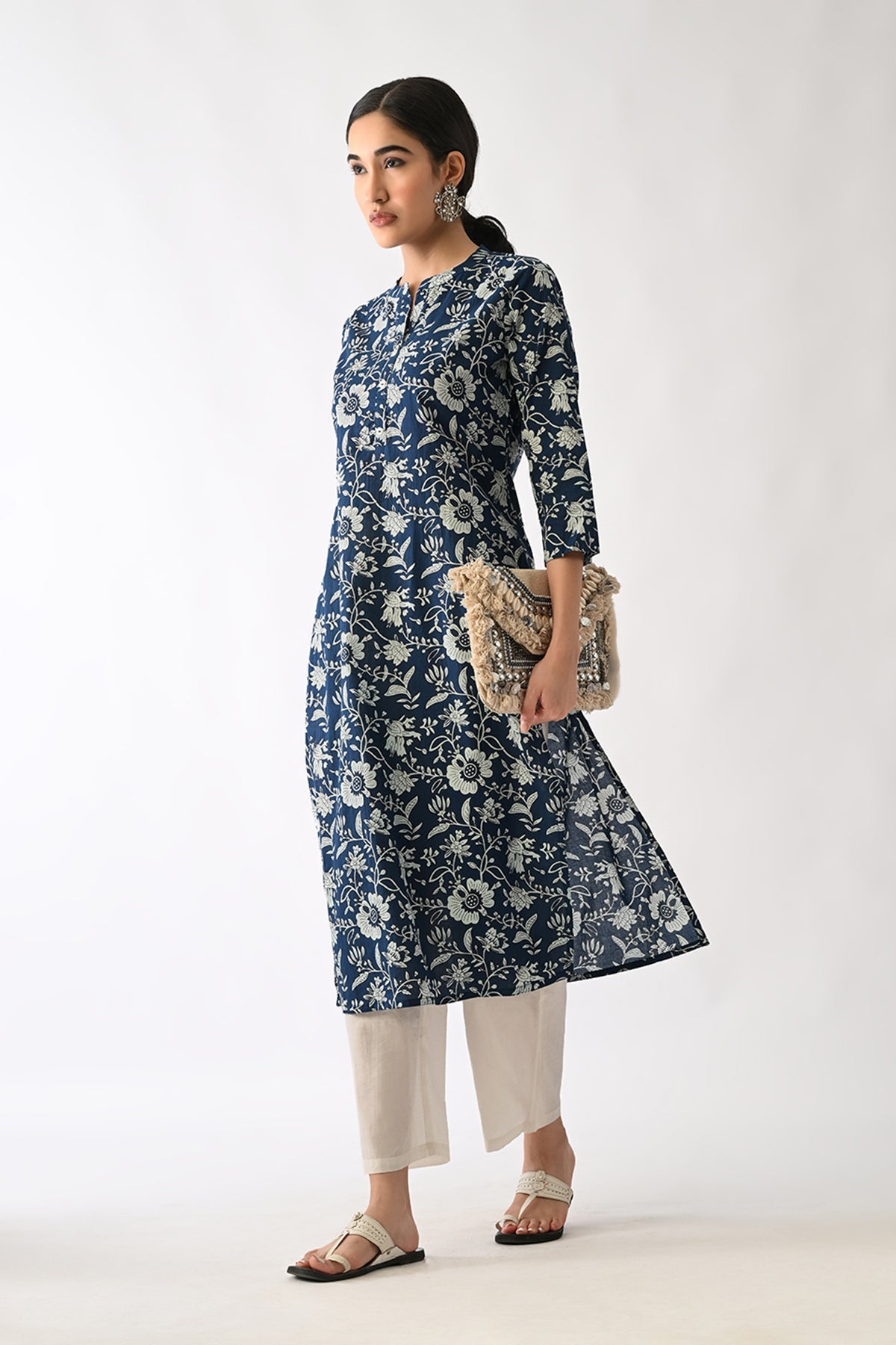Blue Printed Kurta