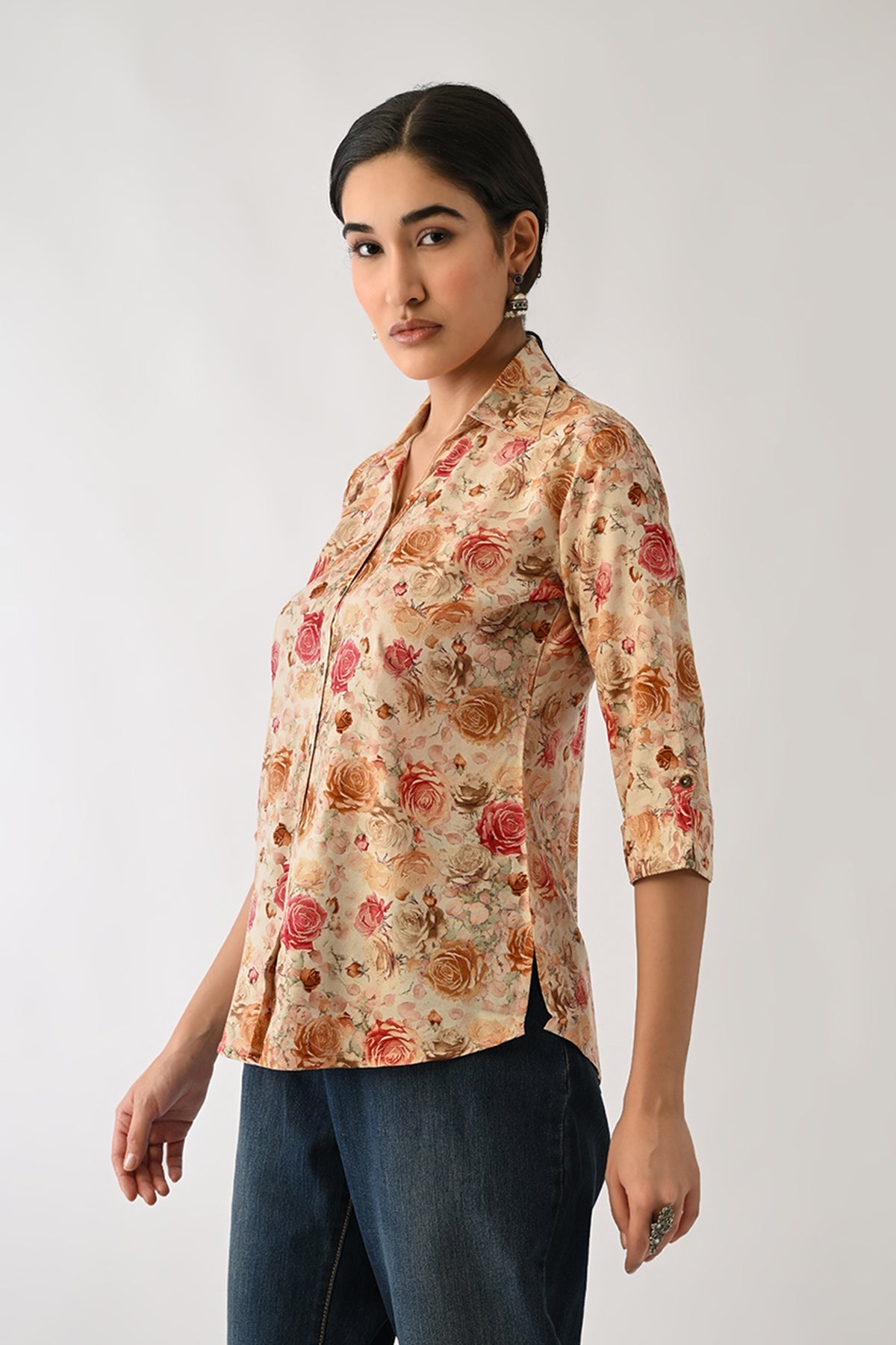 Multi Floral Printed Top