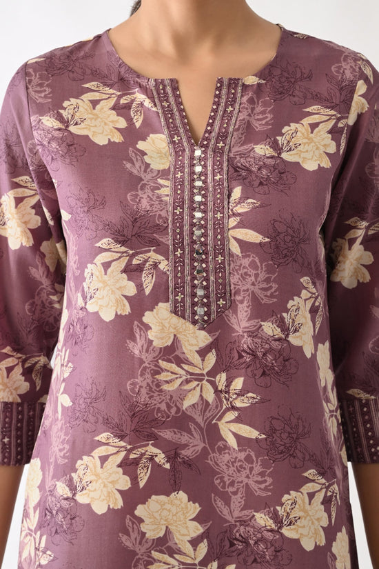 Purple Printed Kurta