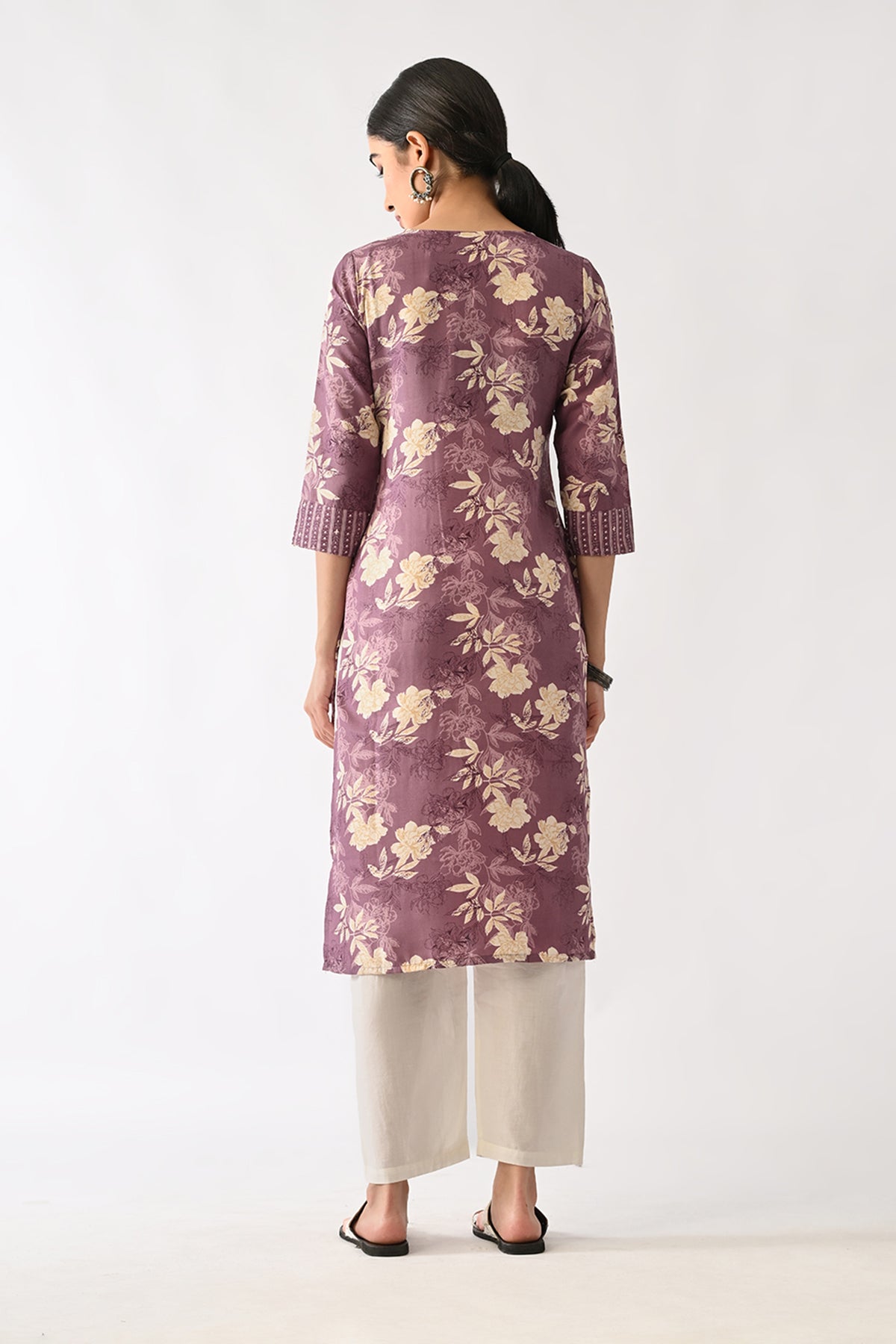 Purple Printed Kurta