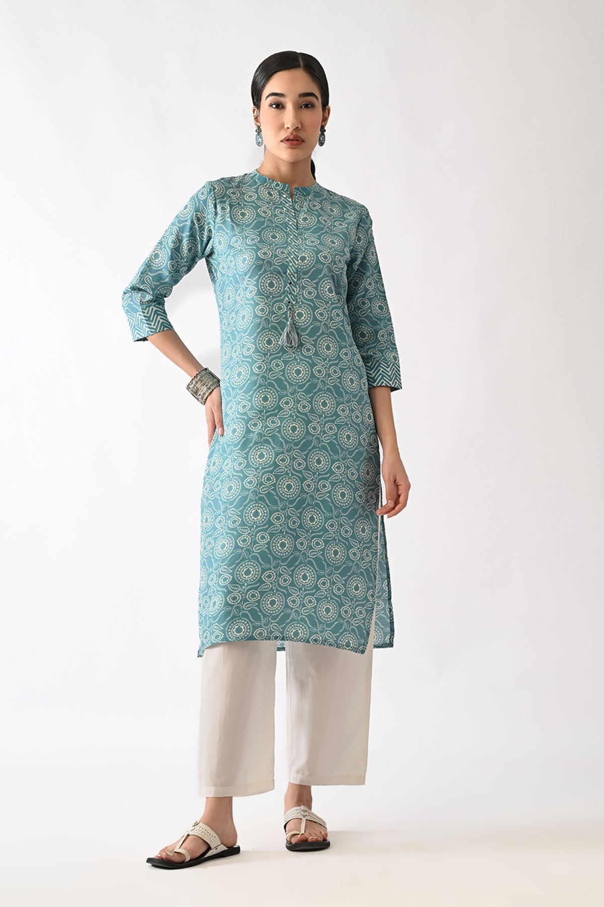Blue Printed Kurta