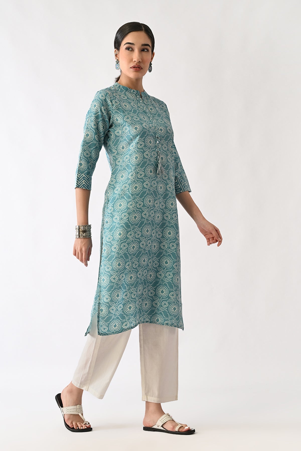 Blue Printed Kurta