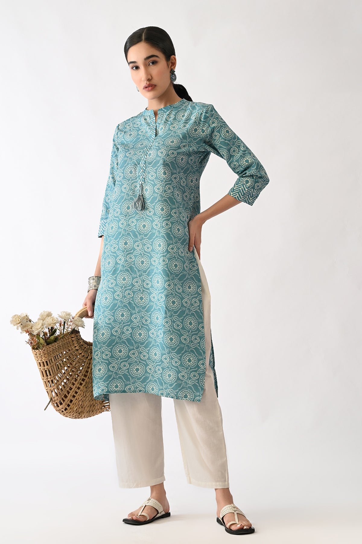 Blue Printed Kurta