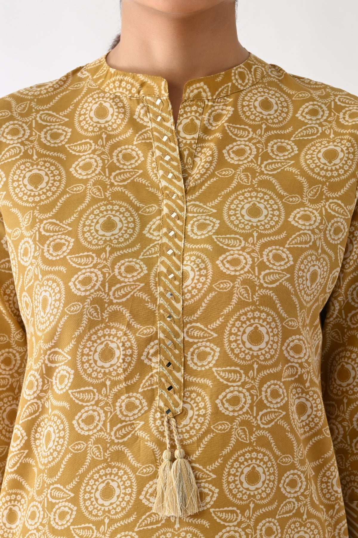 Pista Green Printed Kurta