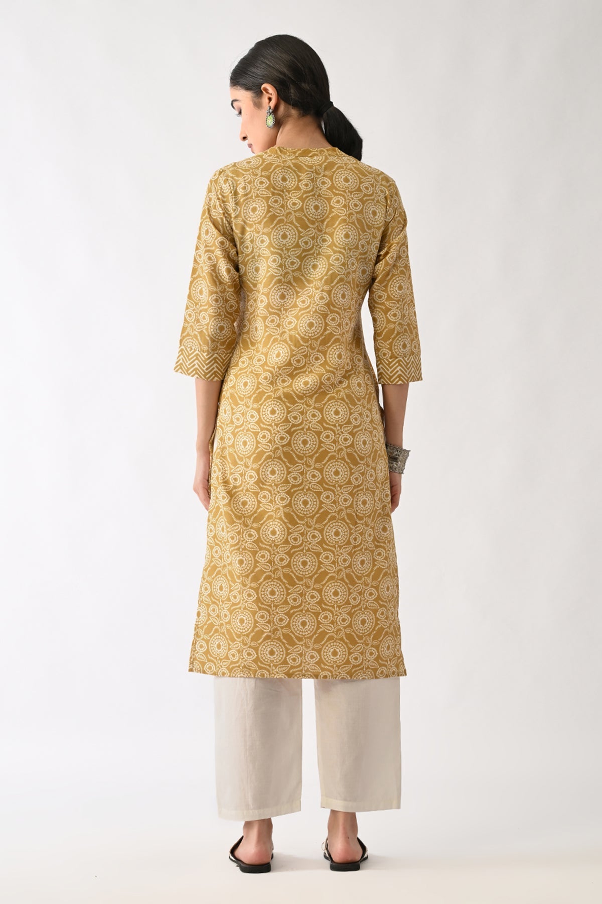 Pista Green Printed Kurta