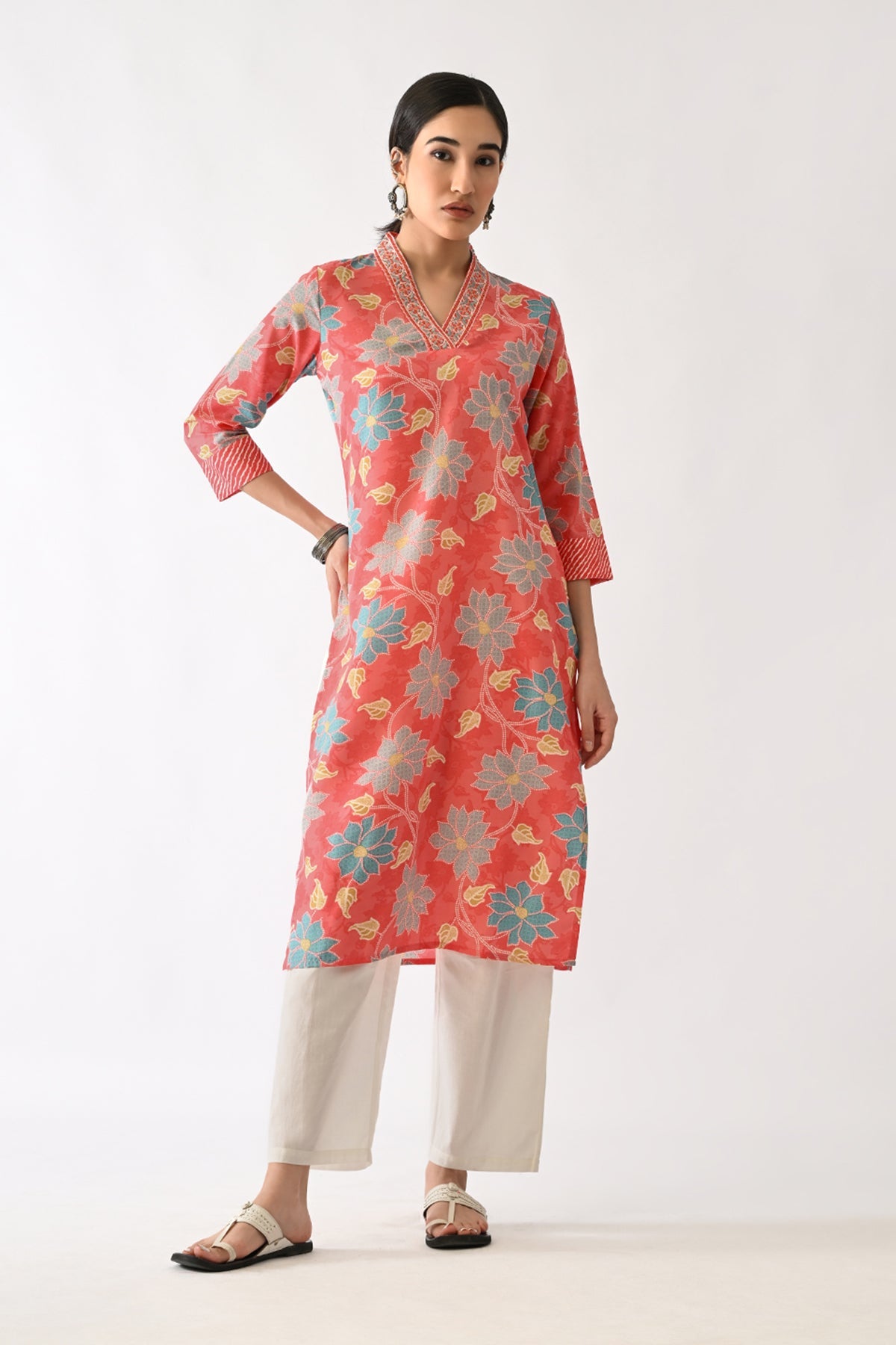 Pink Printed Kurta