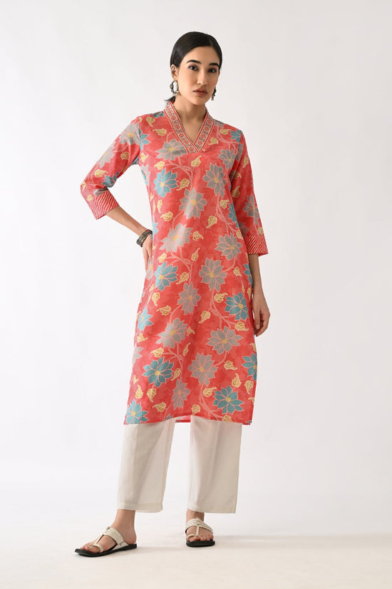 Pink Printed Kurta