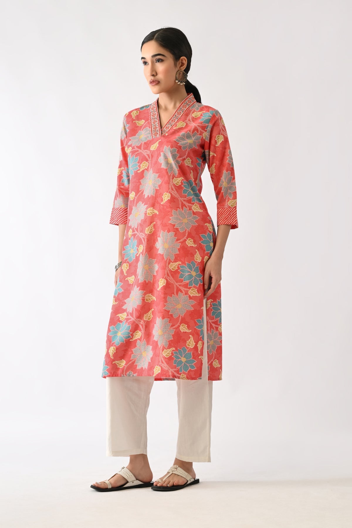 Pink Printed Kurta