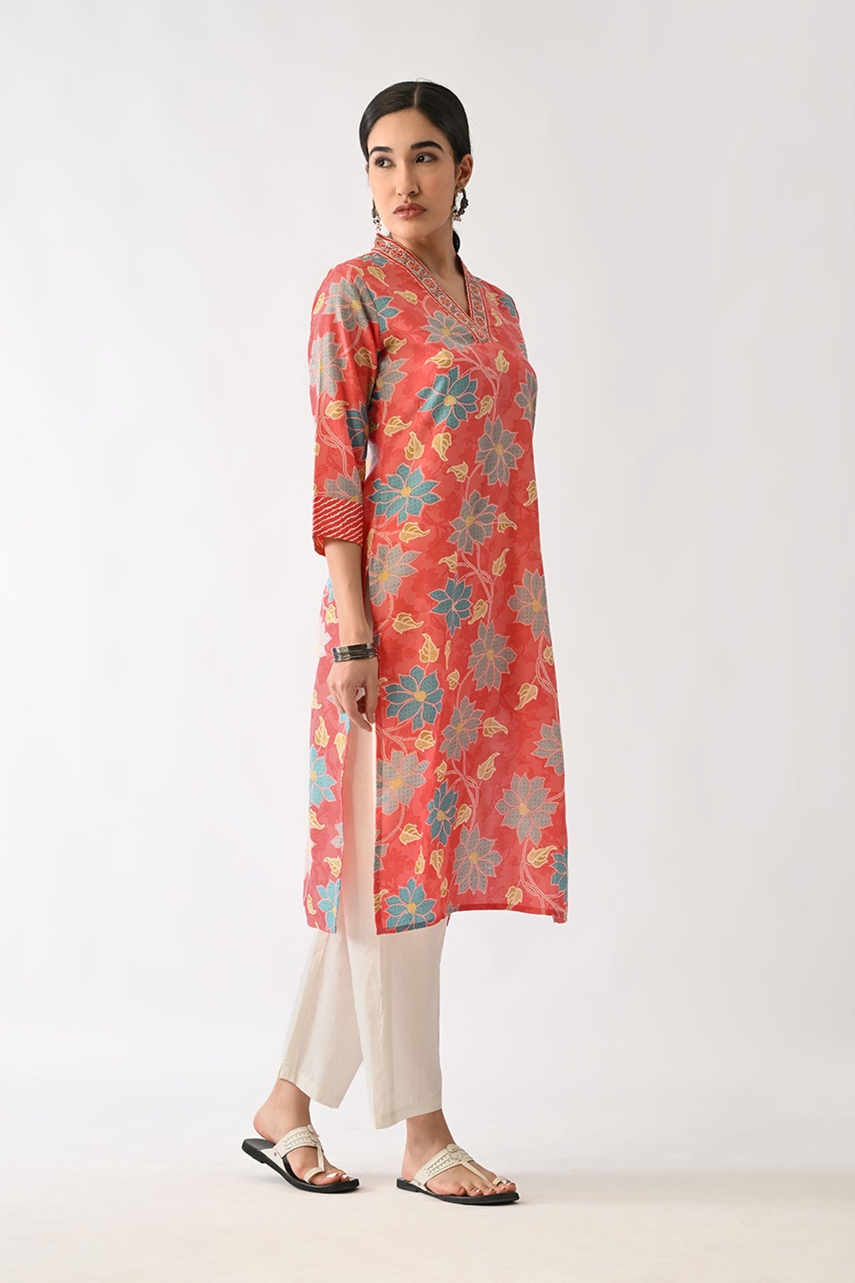 Pink Printed Kurta