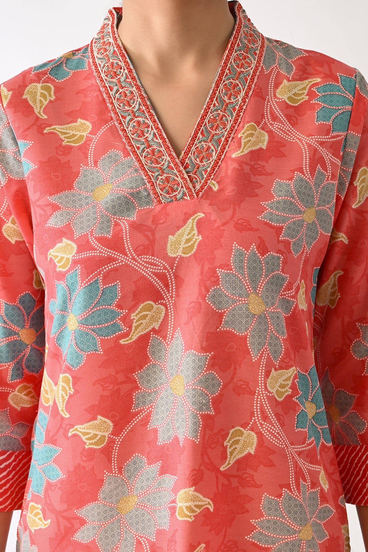 Pink Printed Kurta