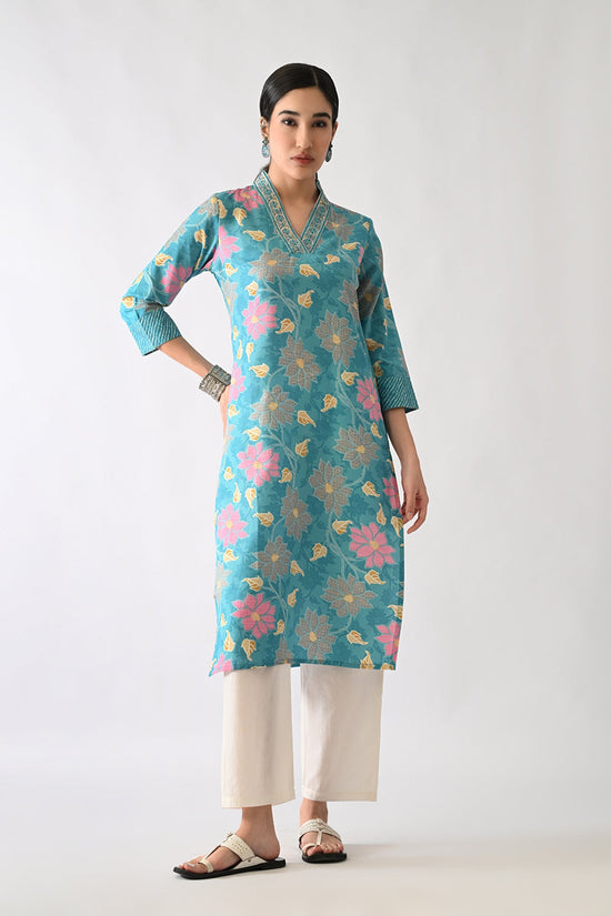 Blue Printed Kurta