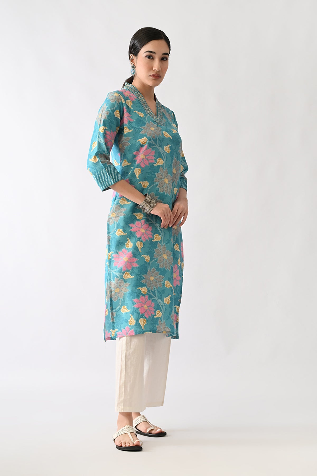 Blue Printed Kurta