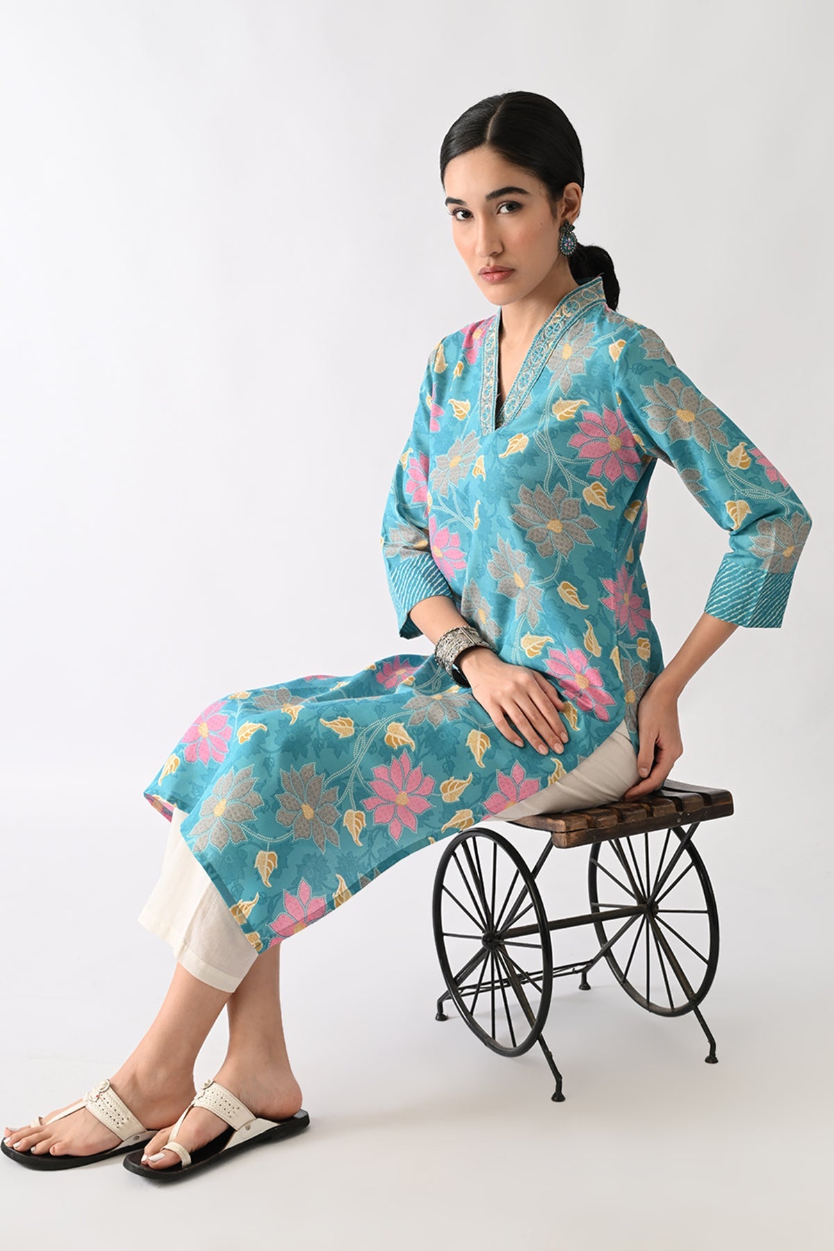 Blue Printed Kurta