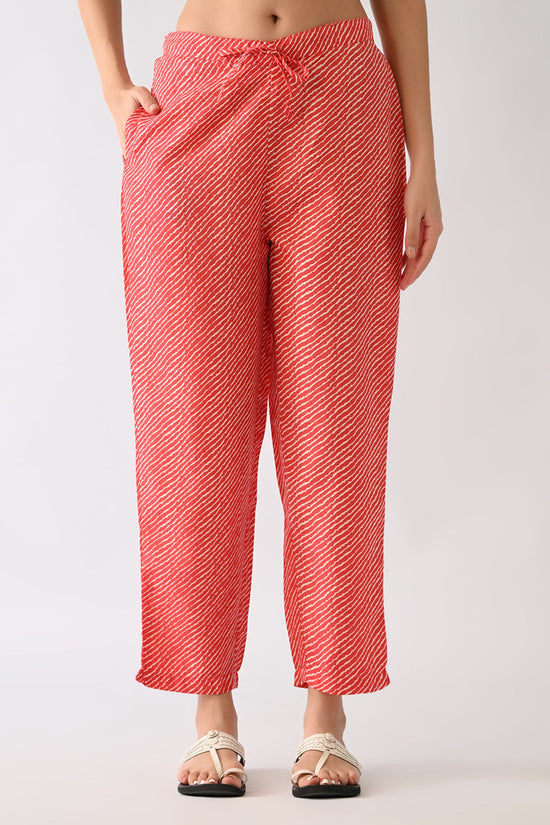 Peach Pink Printed Kurta Set(3 Piece)