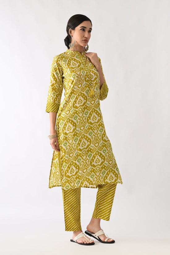 Green Printed Kurta Set(3 Piece)