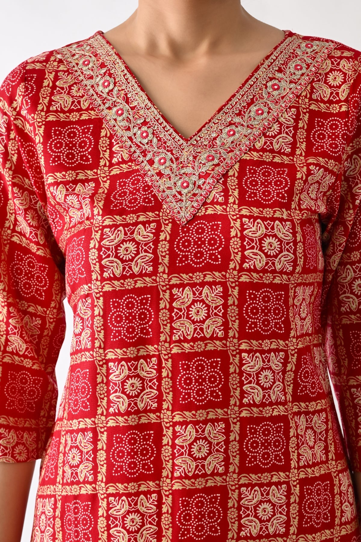 Pink Printed Kurta