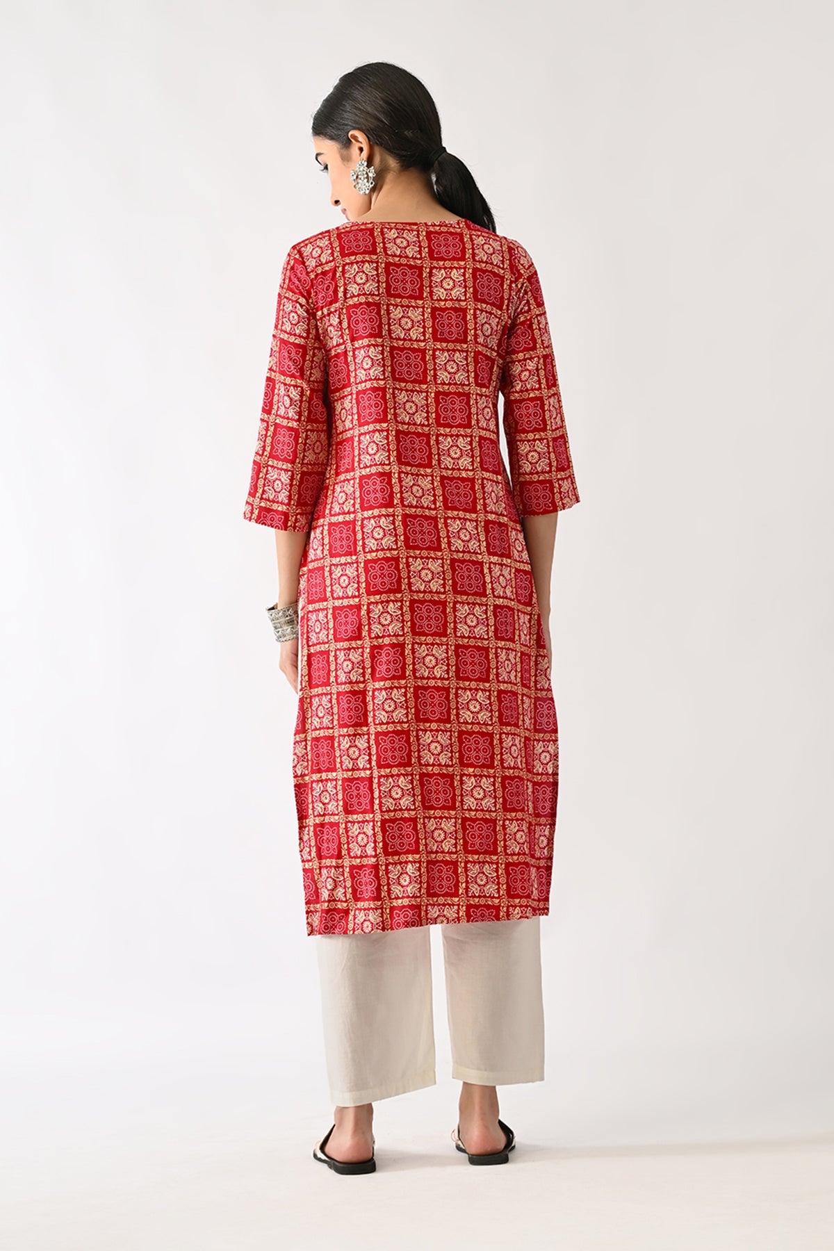 Pink Printed Kurta