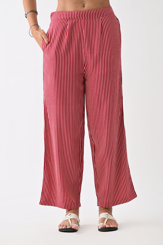 Maroon Printed Kurta Set  (2 Piece)