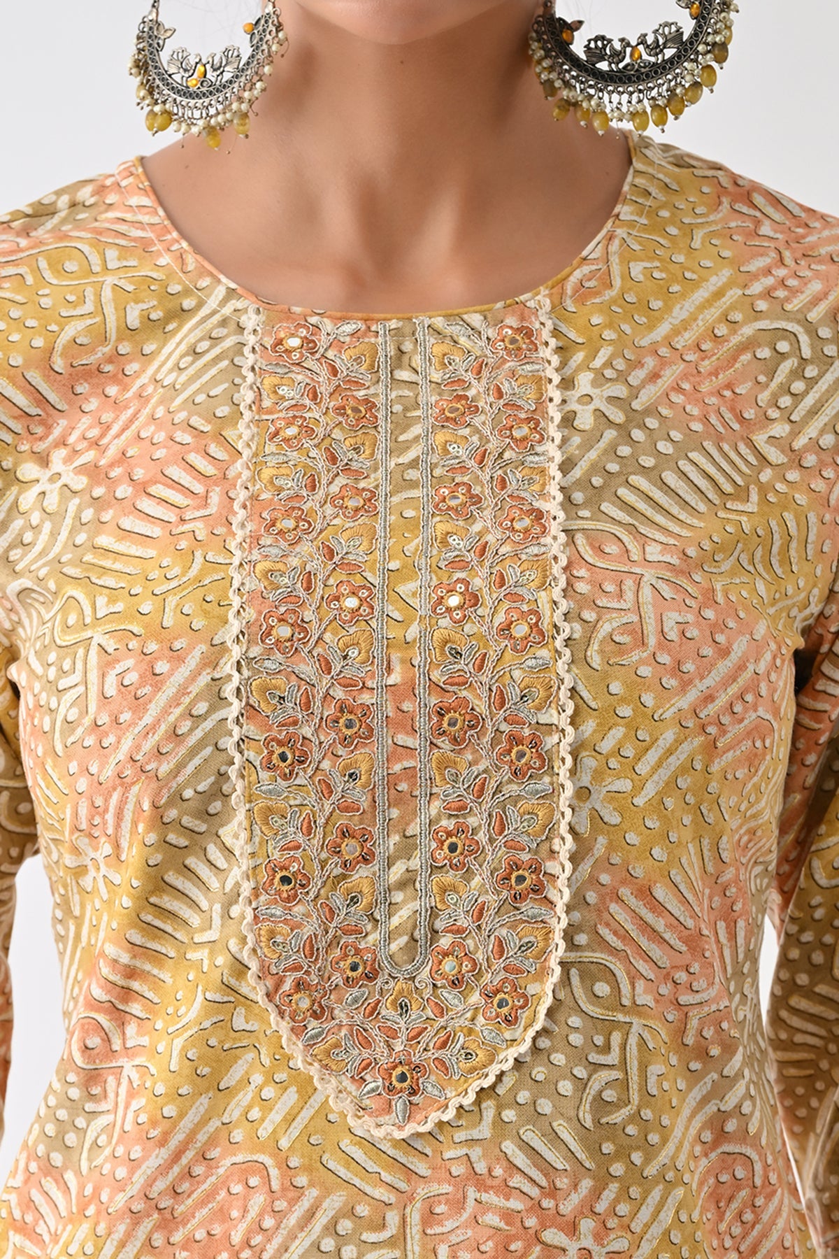 Multi Abstract Printed Kurta 3 Pcs Set