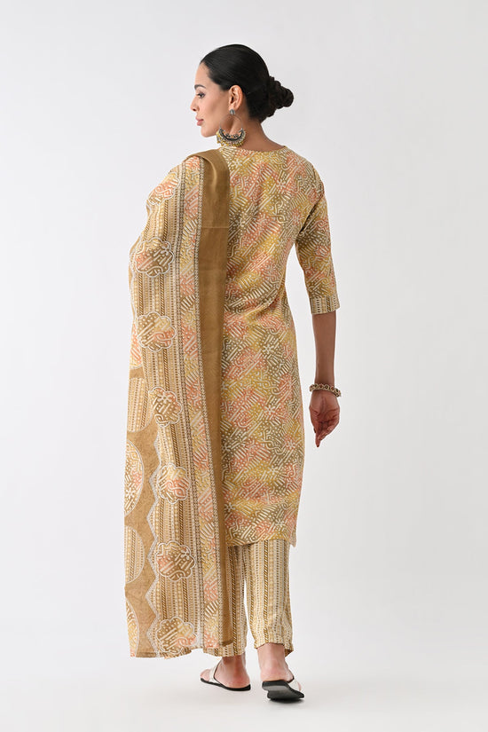 Multi Abstract Printed Kurta Set (3 Piece)