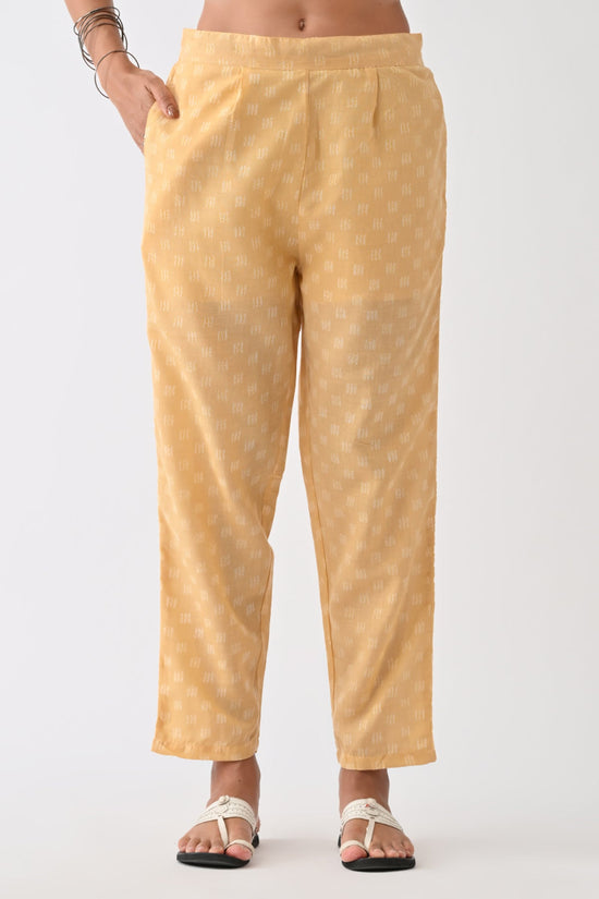 Yellow Printed Kurta Set (3 Piece)