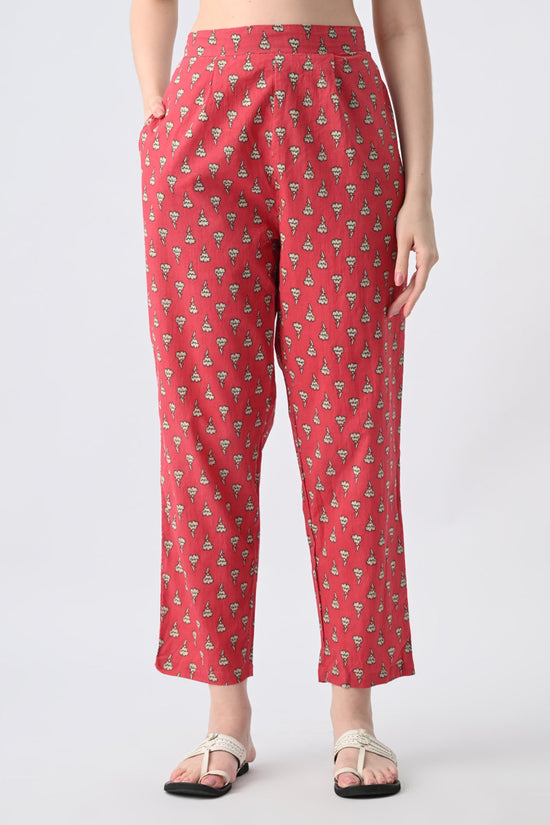 Pink Printed Kurta Set(3 Piece)