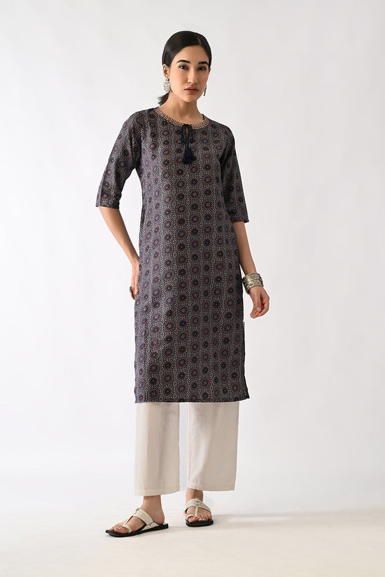 Black Printed Kurta