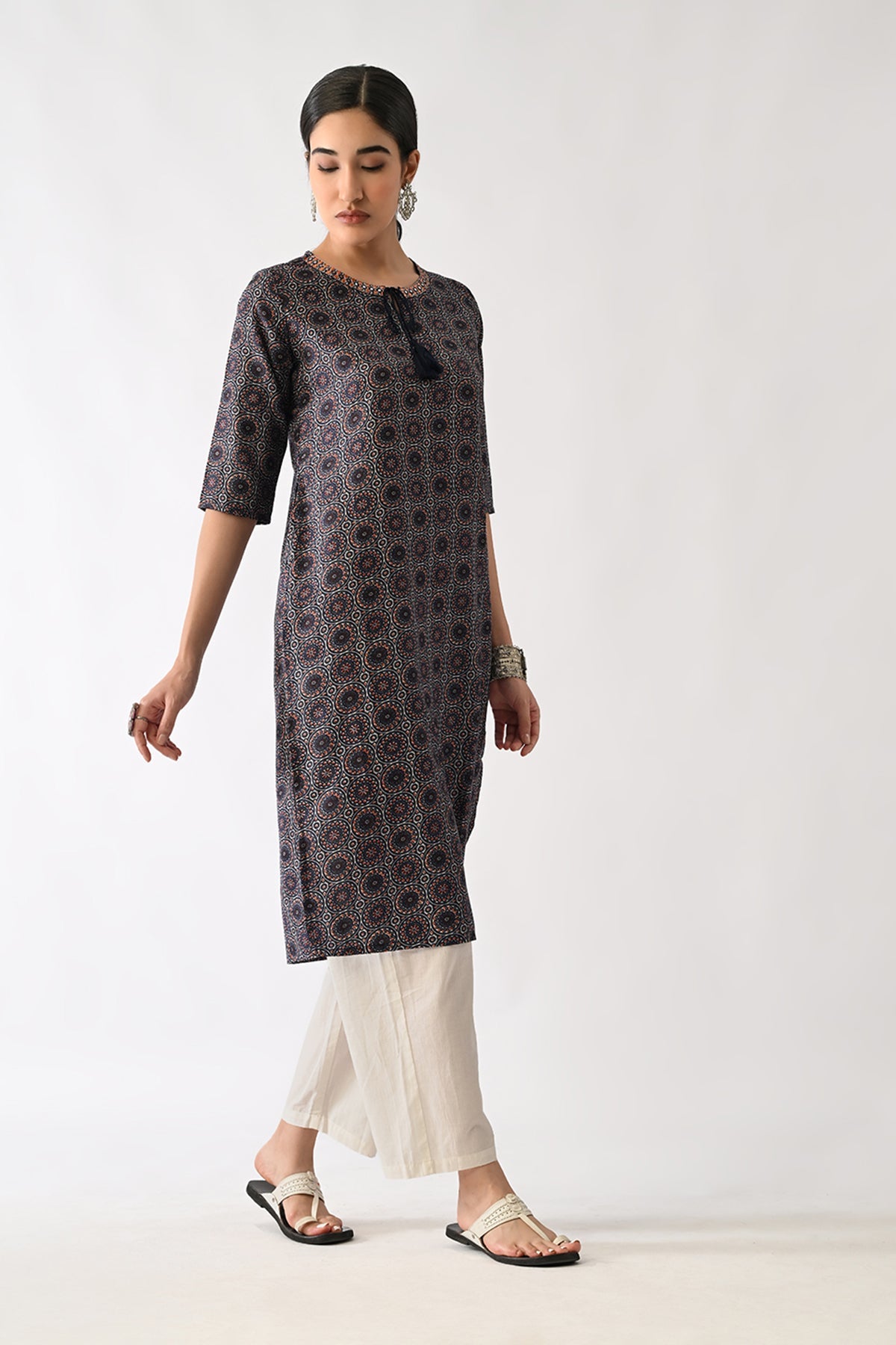 Black Printed Kurta