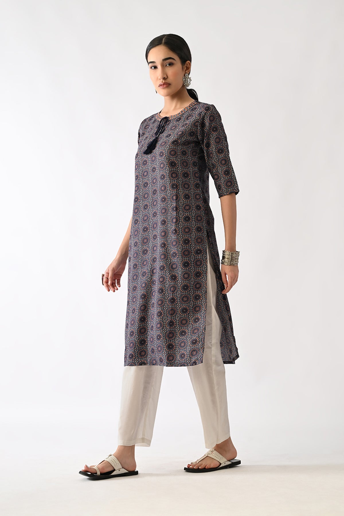 Black Printed Kurta