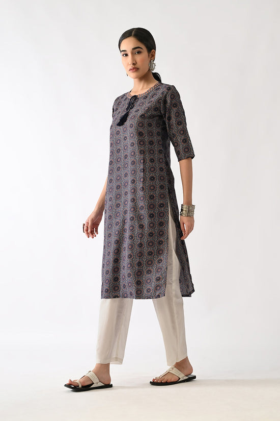 Black Printed Kurta