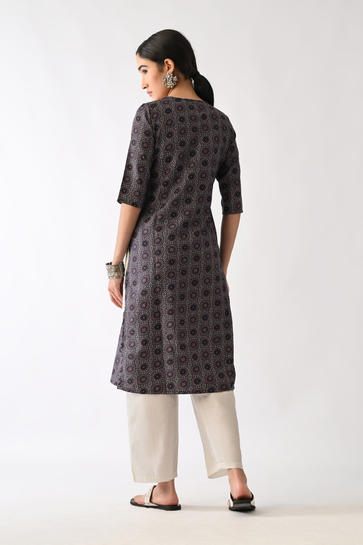Black Printed Kurta