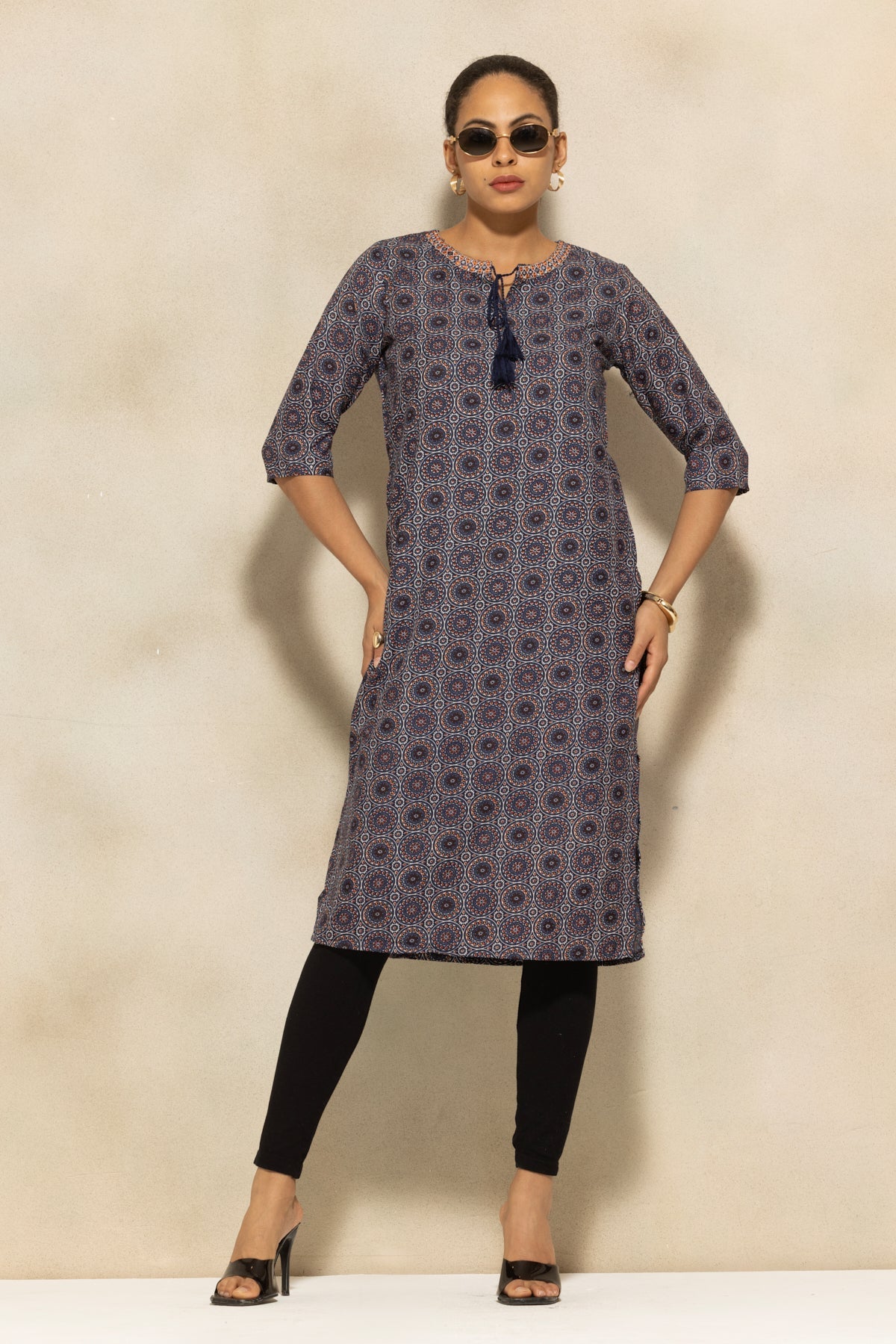 Blue Printed Kurta