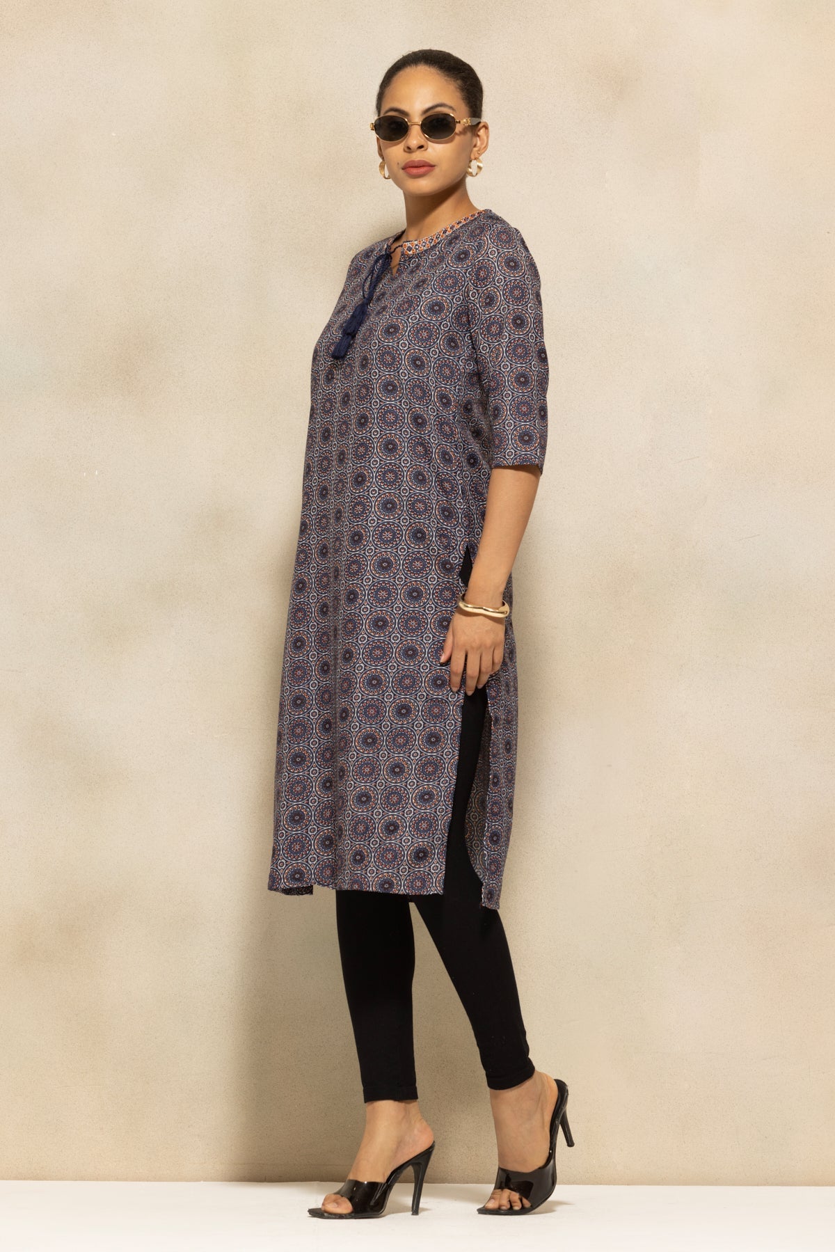 Blue Printed Kurta