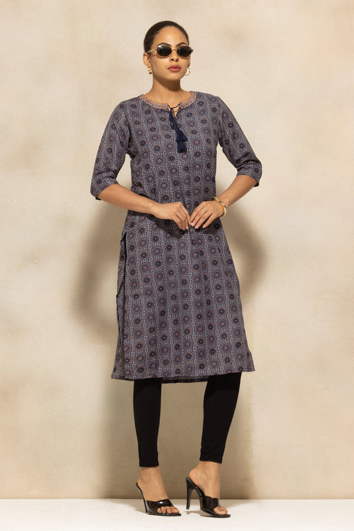 Blue Printed Kurta