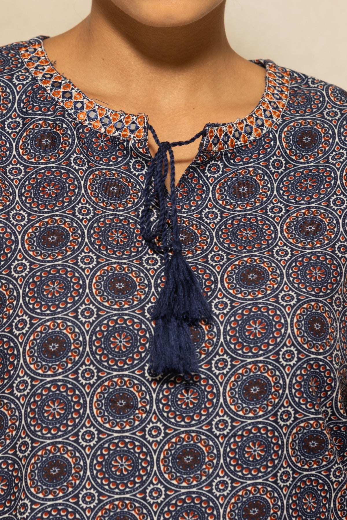 Blue Printed Kurta