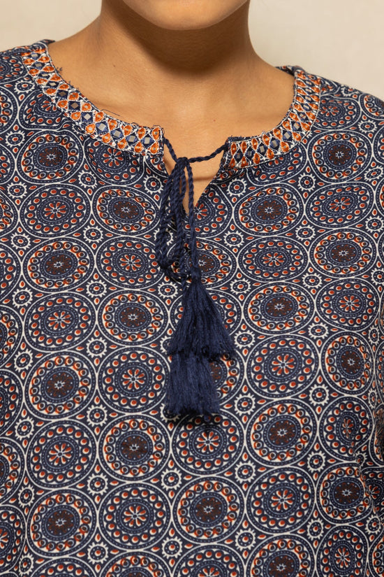 Blue Printed Kurta