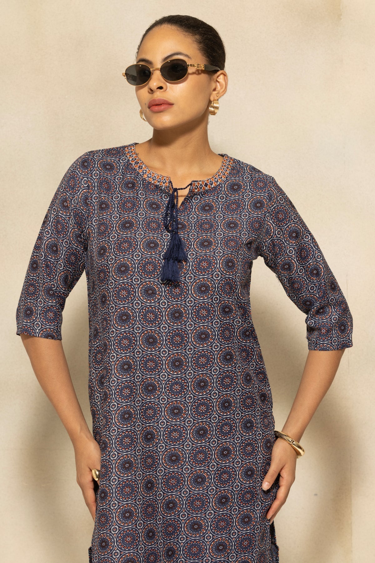 Blue Printed Kurta