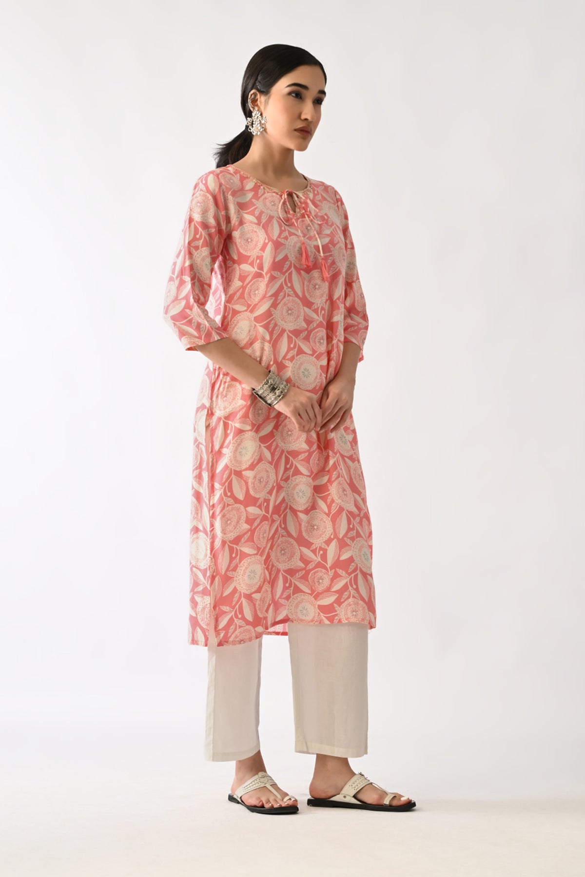 Pink Printed Kurta
