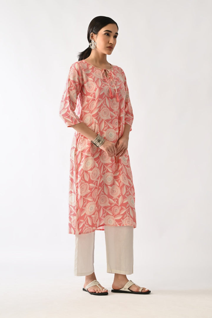 Pink Printed Kurta