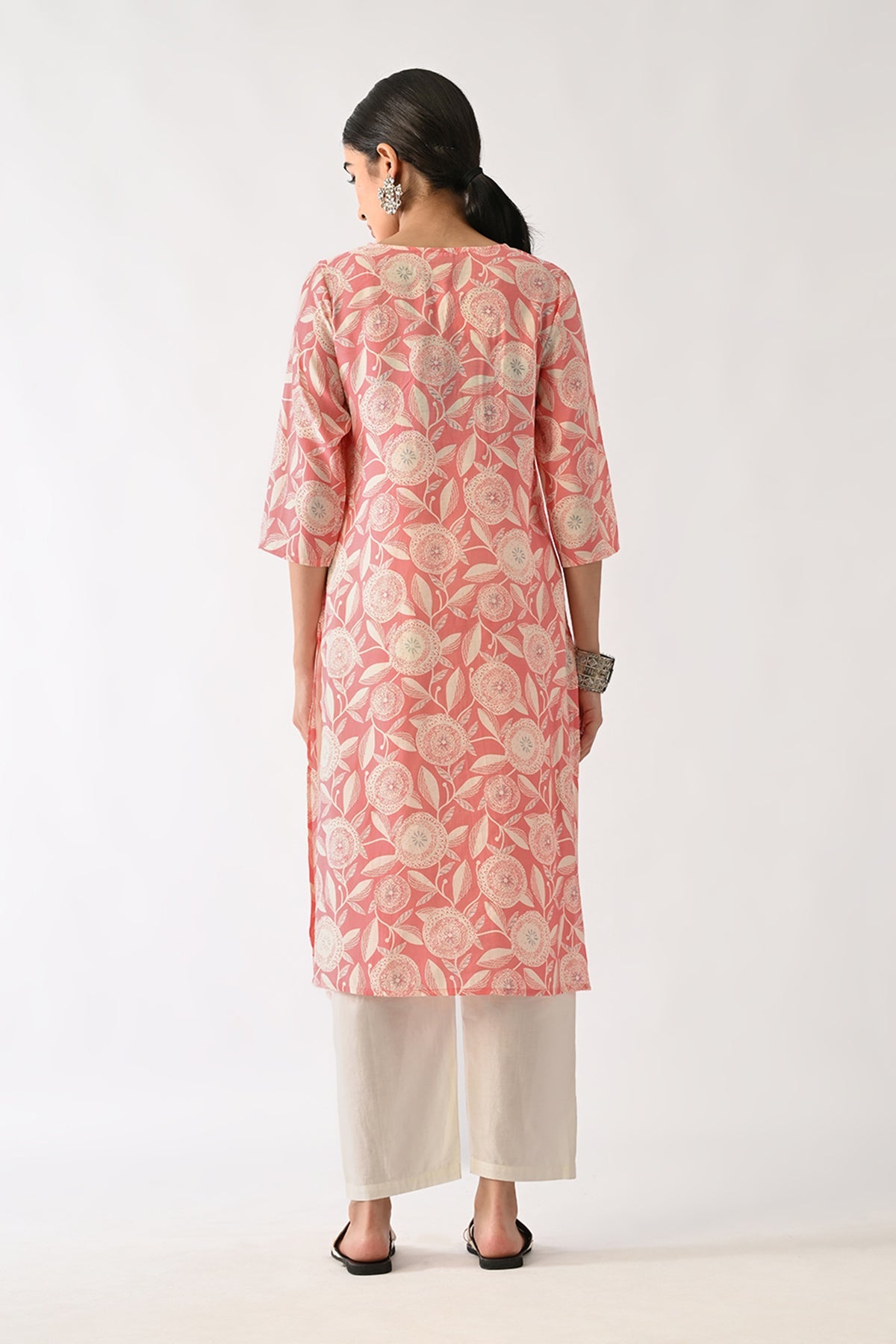 Pink Printed Kurta